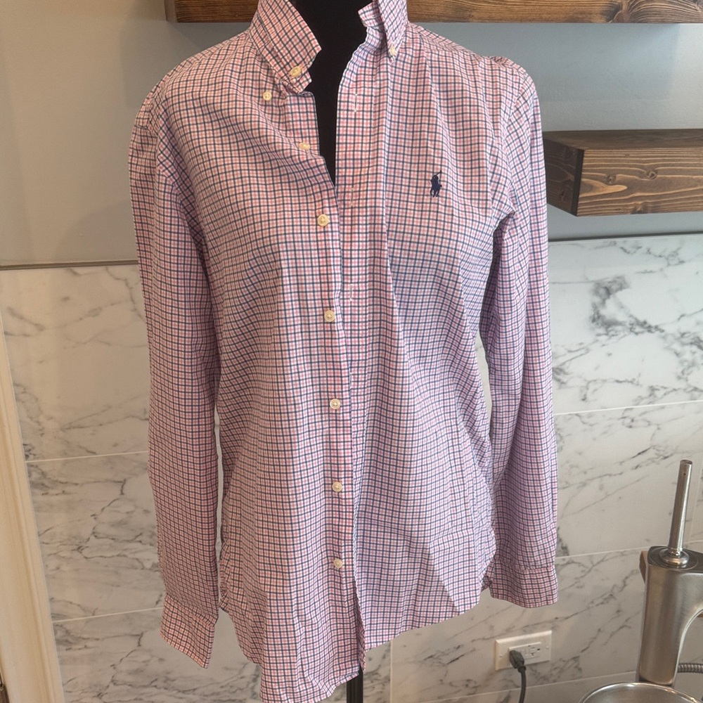 Polo Men's Checkered Shirt - Red and Blue